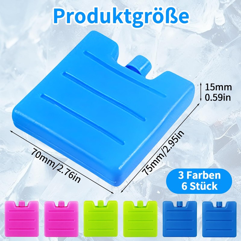 Cool Bag Small, Pack of 6 Mini Ice Packs for