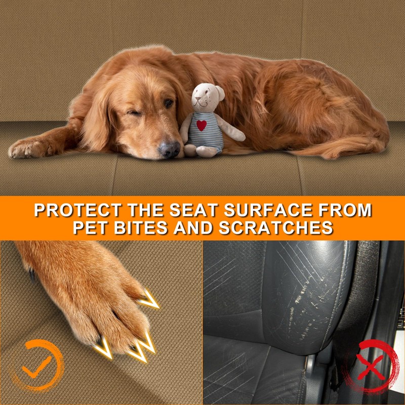 Kistrba Truck Seat Cover Fit for 1997-2000 Ford F-150, Tan