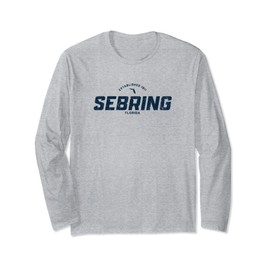 Sebring Florida FL Sportlogo im Vintage-Stil, Marineblau Langarmshirt