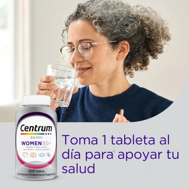 Centrum Silver Women 50+ Multivitamínico Mujer 200 Tabletas Sin Especificar