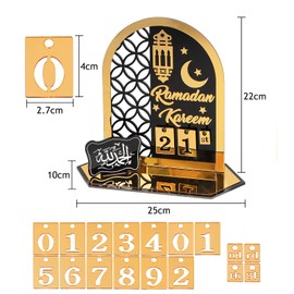 Ramadan Advent Calendar Arcylic Ramadan Countdown Calendar April 9 Days Ramadan Mubarak Eid Mubarak Advent Calendar Ramadan Tabletop Decorations for Home
