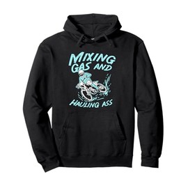 Mixing Gas & Hauling Ass - Dirt Racer Dirt Biking Dirt Bike Pullover Hoodie