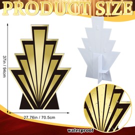 Anglechic 3.1 ft 1920's Theme Awards Night Party Decorations 20's Art Decor Cardboard Stand-ups Cutout 1920's Awards Night Photobooth Props Stand up for Roaring Music Theme Party Supplies