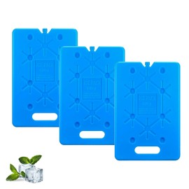 Large Ice Packs for Cool Bag - 3/6 Pieces of 600 ml - Reusable Ultra Thin Cooling Element - Suitable for Outdoor Activities to Take Away to Keep Food Fresh (Blue 600ML-3)