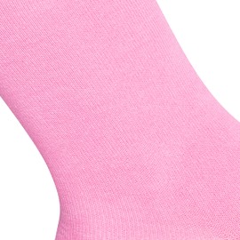 Mysocks Mens Womens Cotton Dress Pink Socks - 5 Pairs Multipack Breathable Seamless Toe Crew Socks - Lightweight Comfortable Plain Casual Top Pink Socks,7-11