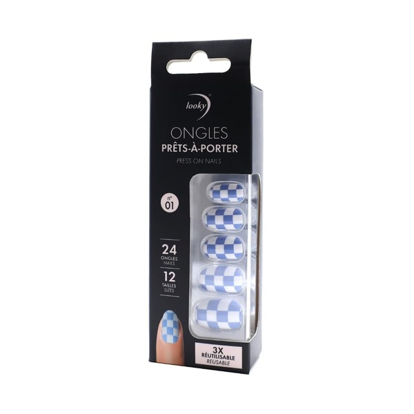 Looky Press-On Nails #1: Premium Reusable Artificial Nails Set with