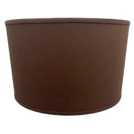 FenchelShades.com 18" Top Diameter x 18" Bottom Diameter 11" Height Cylinder Drum Lampshade USA Made (Linen Coffee)