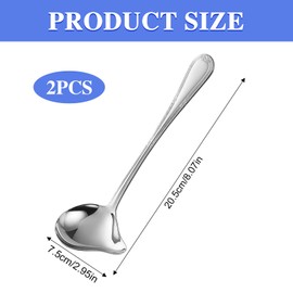 svpfuo Pack of 2 Sauce Spoons, Sauce Spoons, Sauce Ladle, Suitable for Creative Duck Beak Spoon, Slotted Spoon, Soup Ladle, Hotpot, Cooking Spoon, Slotted Spoon, Stainless Steel Home Kitchen Sauce