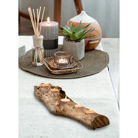 Natural Trunk Tea Light Holder