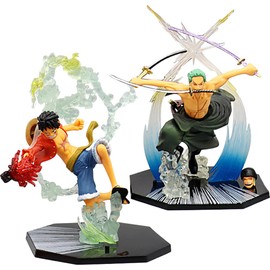 BESTZY One Piece Figure, 2PCS One Piece Action Figure Character Model Anime Statue Doll Statue Anime Toy Collectible Model Characters Statue Creative Decoration Gift for Kids Party Supplies