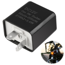 LED Indicator Relay for LED Indicator Motorcycle E Tested SRLWMYI Locking Diode 12 V, for Indicator Motorcycle, Electronic LED Indicator, with Adjustable Gear, Black, Flame Retardant Housing