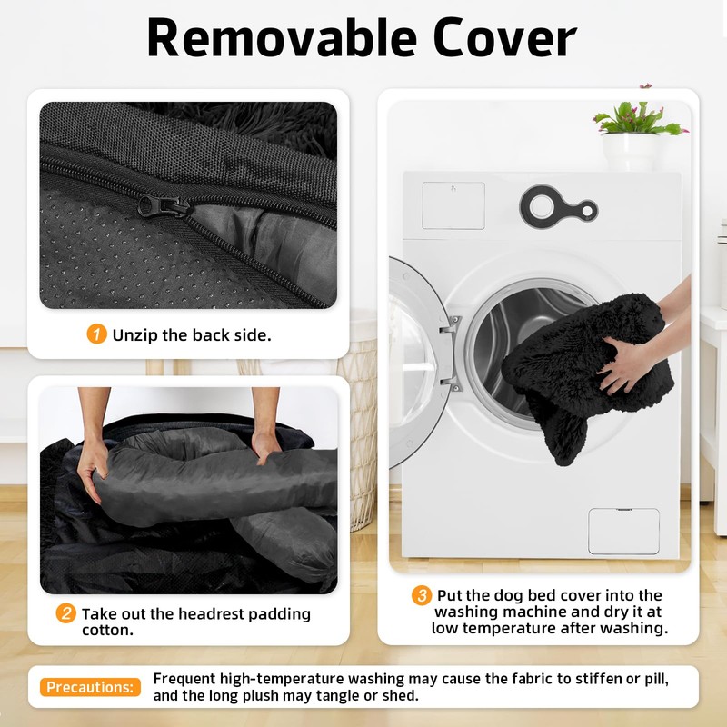 Calming Dog Bed Fluffy Plush Dog Mat for Furniture Protector