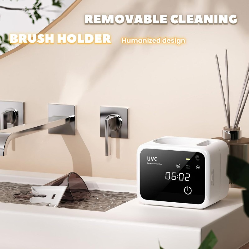 Multi-Function Electric Toothbrush Holder, 3 Clean Modes Smart Toothbrush Dryer