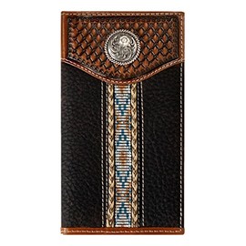 ARIAT Western Wallet Mens Rodeo Southwest Woven Brown Rowdy A35540282