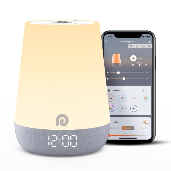 Dreamegg Sound Machine Baby- Kids Sleep Trainer Clock with Night