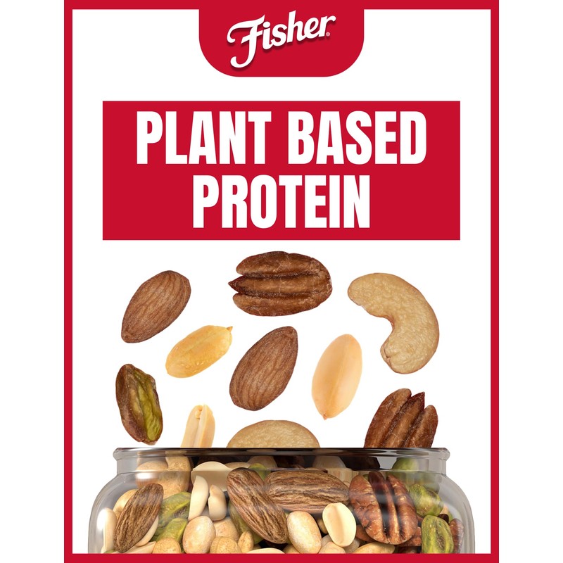 Fisher Oven Roasted Never Fried Mixed Nuts with Peanuts, 24