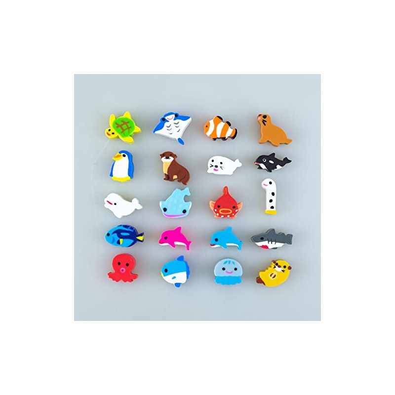 Mini Keshigo Musukan Marine Set, Squishy Rubber, Poppy Rubber, Stationery