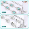 SUOSDEY Western Chain Belts for Women Cowgirl Concho Country Turquoise