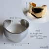 Stainless Steel Wide Bangle Wave Simple Bangle Thick Bone Cuff