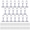 Closet Rod Support, 20Pcs Hollow Zinc Alloy Adjustable Oval Wardrobe