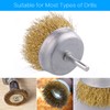 Jizzu 9 pieces wire brush drill, stainless steel brush attachment,