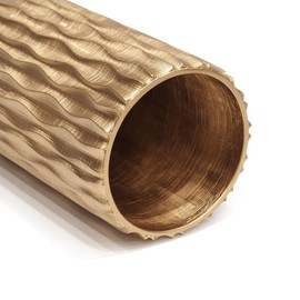 Suanti 27.3 * 10.6cm Flower Vase,Handmade Imitation Golden Metal Effect Resin Vase with Elegant Nordic Water Ripple Pattern for Flower/Greenery/Pampas Grass,Vase Home Decoration for Floor Table