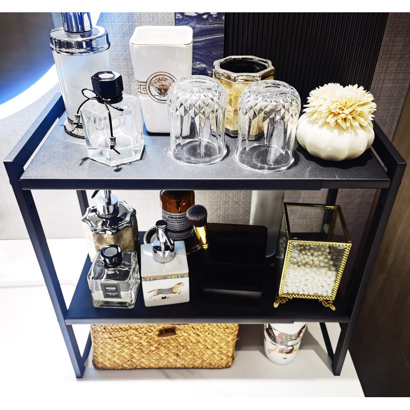 Urhomey plus 2 Tier Expandable Cabinet Shelf Organizer 14.5-25" L