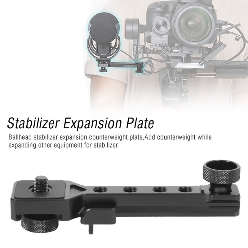 Aluminium Alloy Black Stabilizer Expansion Bracket Counterweight Plate Ballhead Accessory
