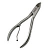 5in Nail Nippers with Curved Jaws and Foldable Spring Mechanism