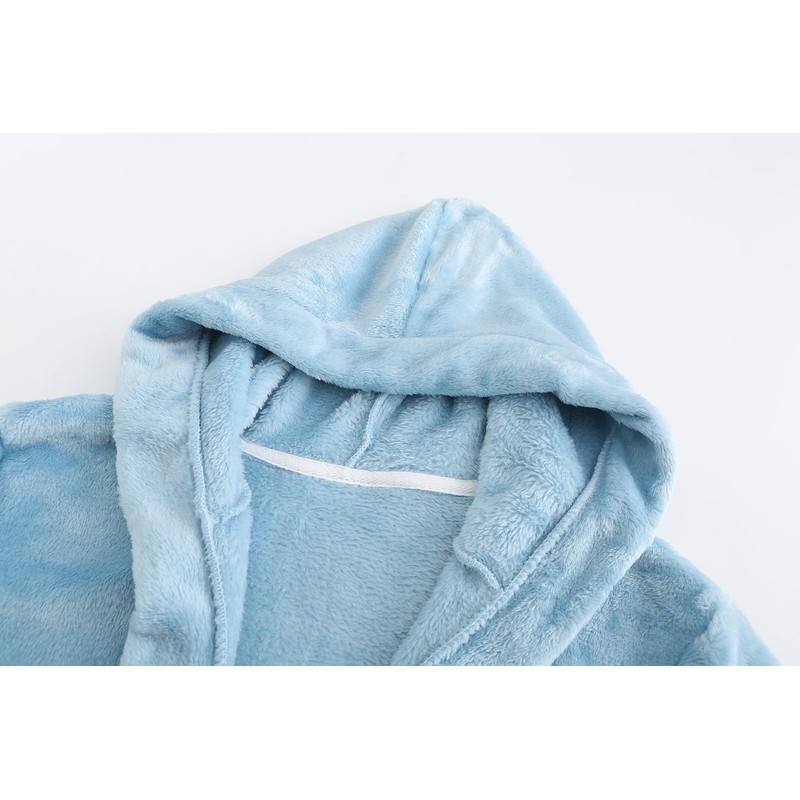 CJMJXPH Boys Fleece Robe, Hooded Toddler Soft Fuzzy Bathrobe for