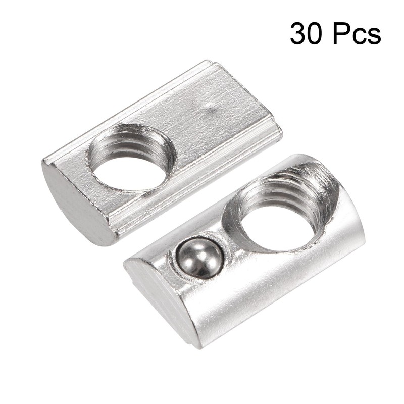 sourcing map M6 T Slot Nuts Roll in Spring T-nut