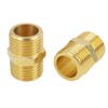 2 x double male thread brass adapter, 4-way medium thickness