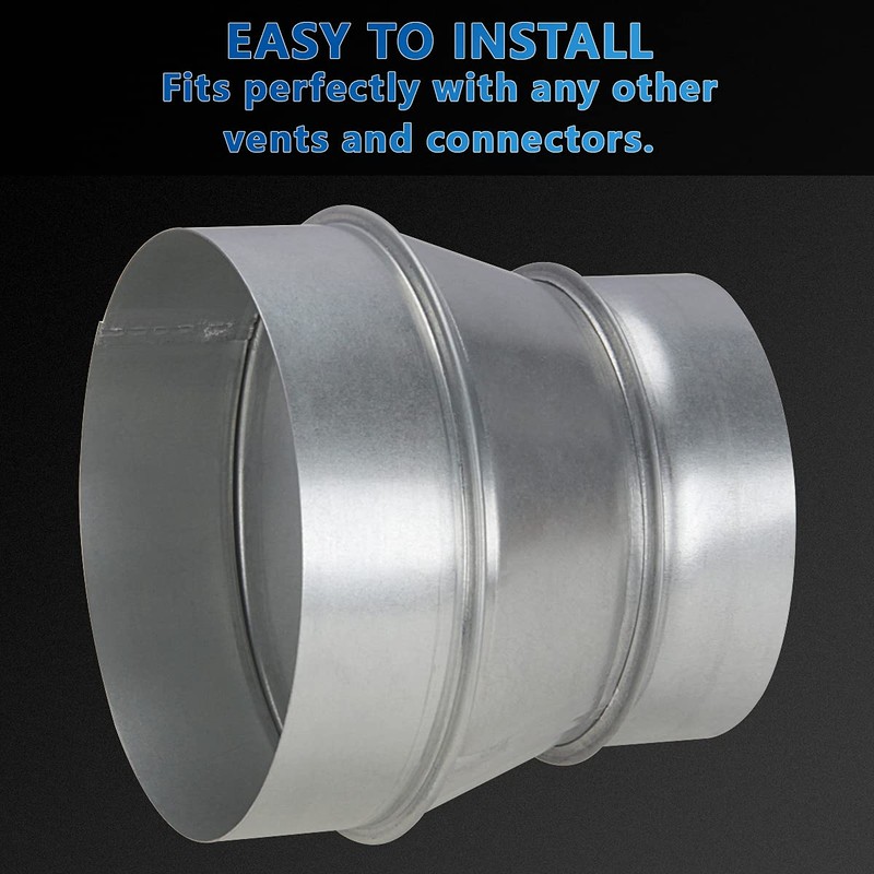 Air Duct Reducer 5" to 4", A-KARCK Round Duct Adapter