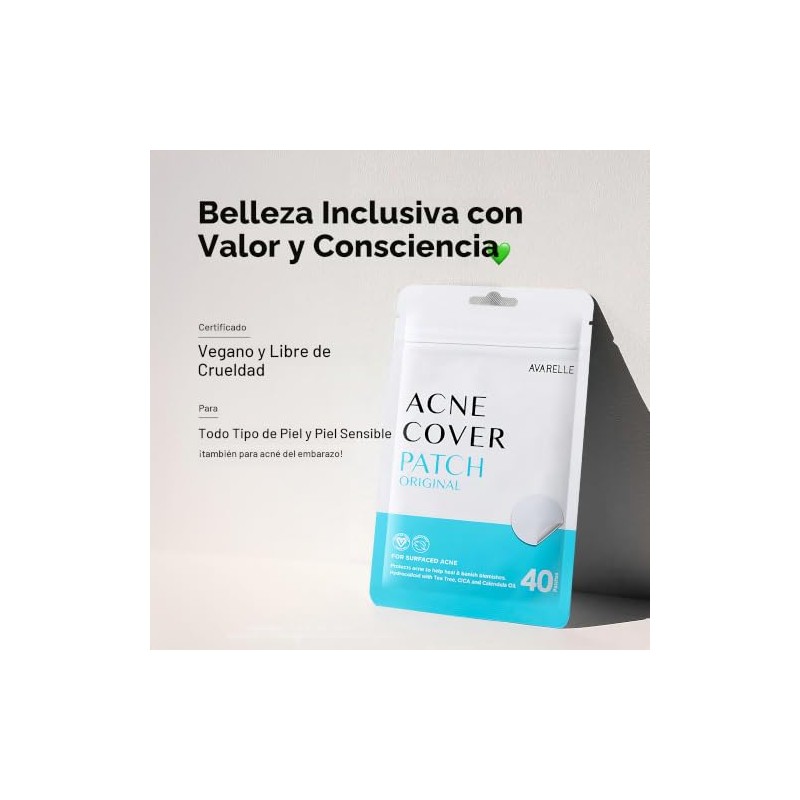 Avarelle Acne Cover Spot Patch Hydrocolloid, Tea Tree & Calendula
