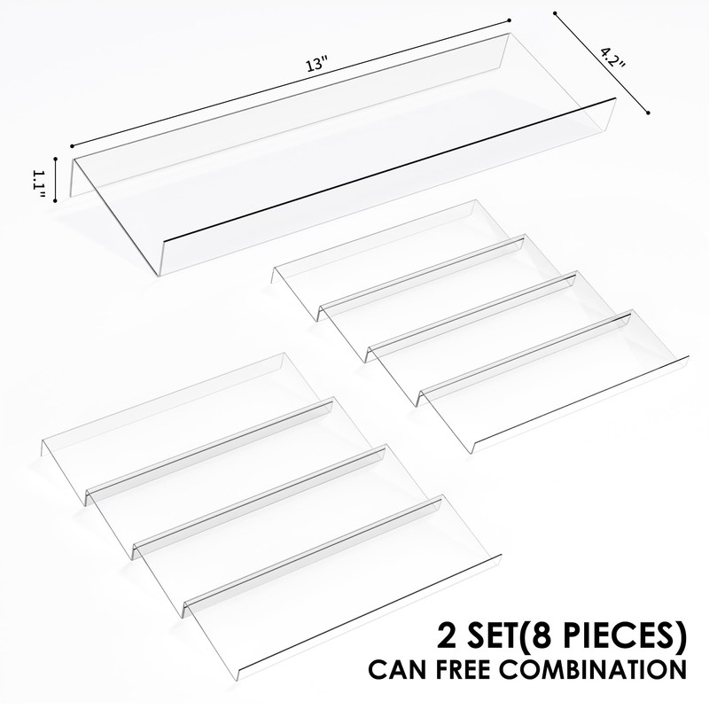 Jadehom Spice Drawer Organizer, 4 Tier Clear Acrylic Expandable From