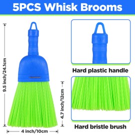 5 Pcs Polyfiber Handheld Brush – Durable Whisk Broom for Indoor & Outdoor Cleaning Compact, Hang Hole for Easy Storage – Ideal for Cars, Floors, Porches, and More