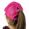 C.C Ponycap Messy High Bun Ponytail Adjustable Mesh Trucker Baseball