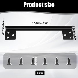 Door Latch Guard Plate, Outswing Door Security Heavy Duty Outswing Latch Guard Protector, Stainless Steel Security Doors Striker Cover with Screws for Home Apartment Office Bedroom Doors, Black