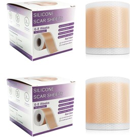 Parches de Silicona para Cicatrices Grado Médico, 1.5M*2 adecuada para cicatrices nuevas y antiguas, cesáreas, cirugía, quemaduras, acné