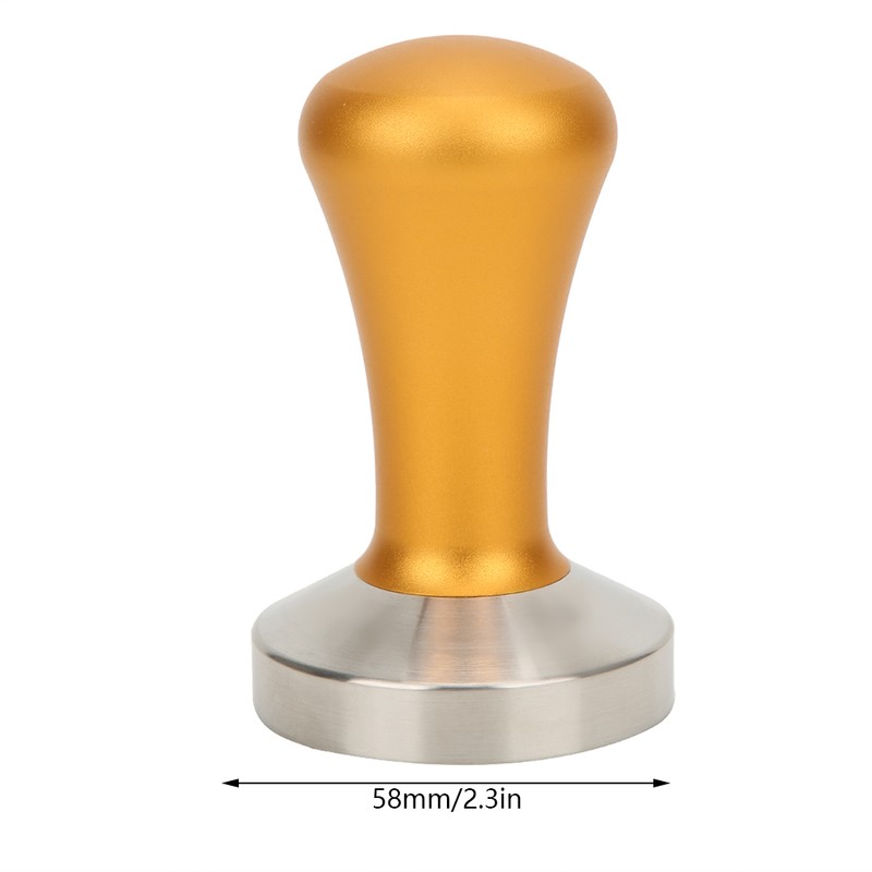 58mm Gold Detachable Coffee Tamper Stainless Steel Coffee Powder Pressing