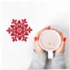 FELTECHELECTR Felt Coasters Set for Cups Christmas Holiday Coasters Round