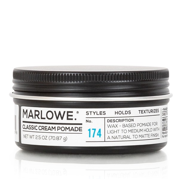 MARLOWE. No. 174 Classic Cream Pomade for Men 2.5 oz,