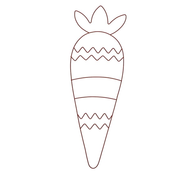 TDST 4 Count Carrot Shaped Wired Metal Wreath Frames Forms,