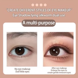 Waterproof Eyeshadow Stick,Eyeshadow Stick,Shimmer E-yeshadow S-tick,Eye Shadow Sticks,Cream E-yeshadow Pencil for Effortless Blending,Long-Lasting Cream to Powder Eye Shadow Pencil,#1