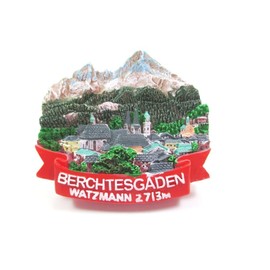 Berchtesgarden Magnet Poly 7 cm Souvenir Germany Watzmann Berge Bayern