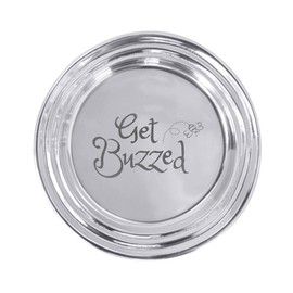 MARIPOSA Wine Plate, Silver