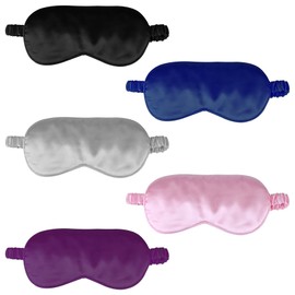1 Pack Sleep Mask, Silk Eye Mask with Elastic Strap, Blindfold, Soft Silk Sleeping Mask for Girls, Women, Men (Purple)