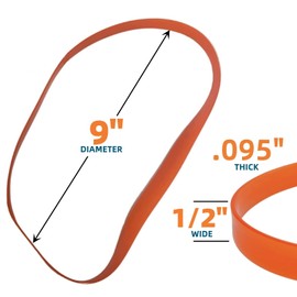 2 Pack Urethane Bandsaw Tires 9 inch x 1/2 inch x .095 inch for Black & Decker BDBS100 BS700 Craftsman 137.21409 113.24458 315.214770 Delta 28-150 BS100 SM400 Grizzly G1052 ProTech 3203 Ryobi BS901