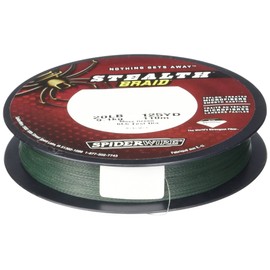 Spider STEALTH Linea Stealth Trenzada, 80 Lbs/300 Yds, 0.16", verde