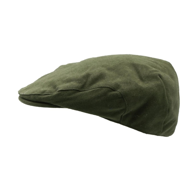 WALKER AND HAWKES Unisex Moleskin Cotton Flat Cap - Waterproof,